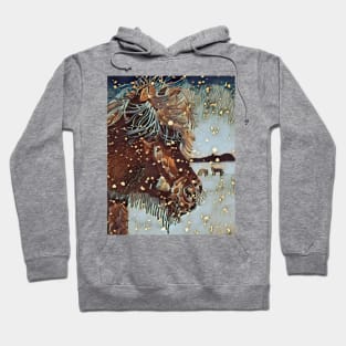 Horse in Snow Hoodie